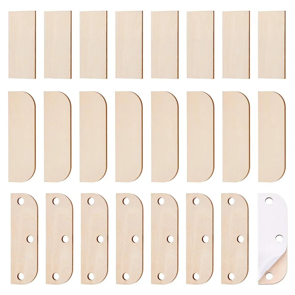 BENECREAT plaques réparation porte bois adhésives 48pcs amande