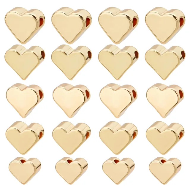 BENECREAT Perles Métal Doré Or 18 Carats 5 Tailles x60
