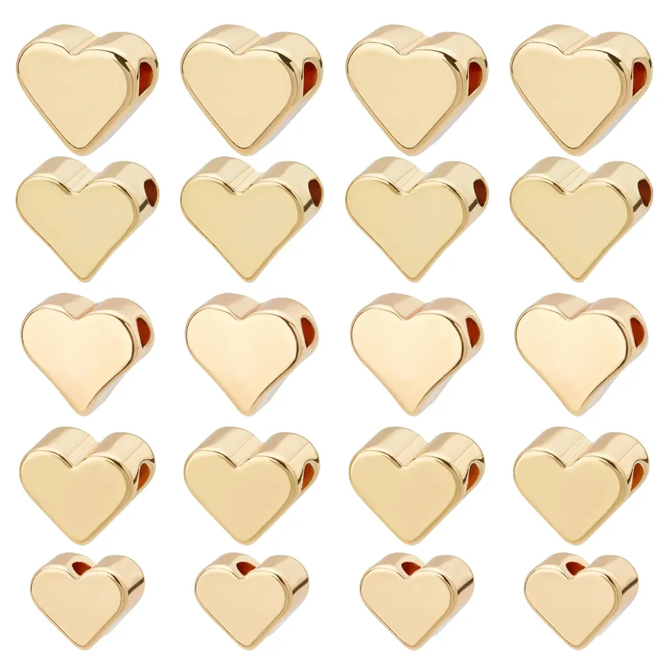 BENECREAT Perles Métal Doré Or 18 Carats 5 Tailles x60