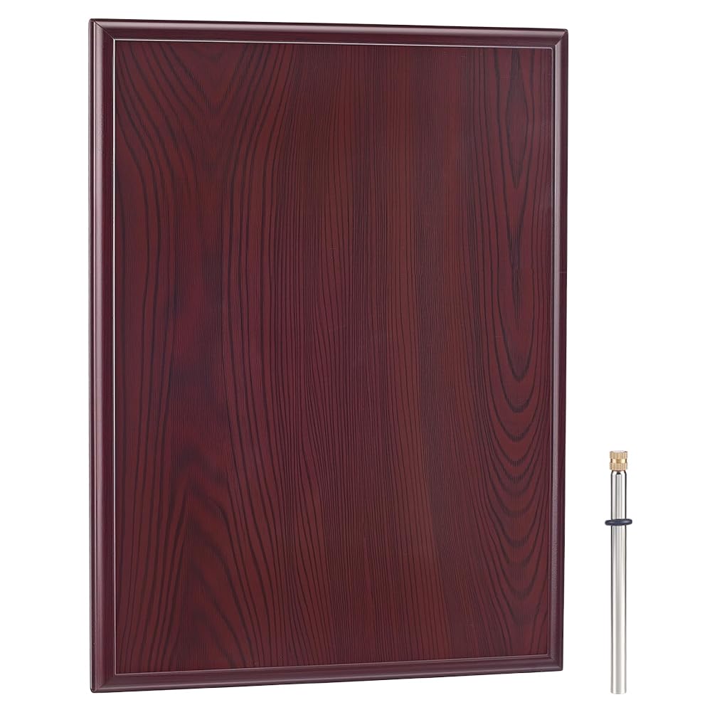 BENECREAT plaque bois gravure 340x240x15mm avec tige
