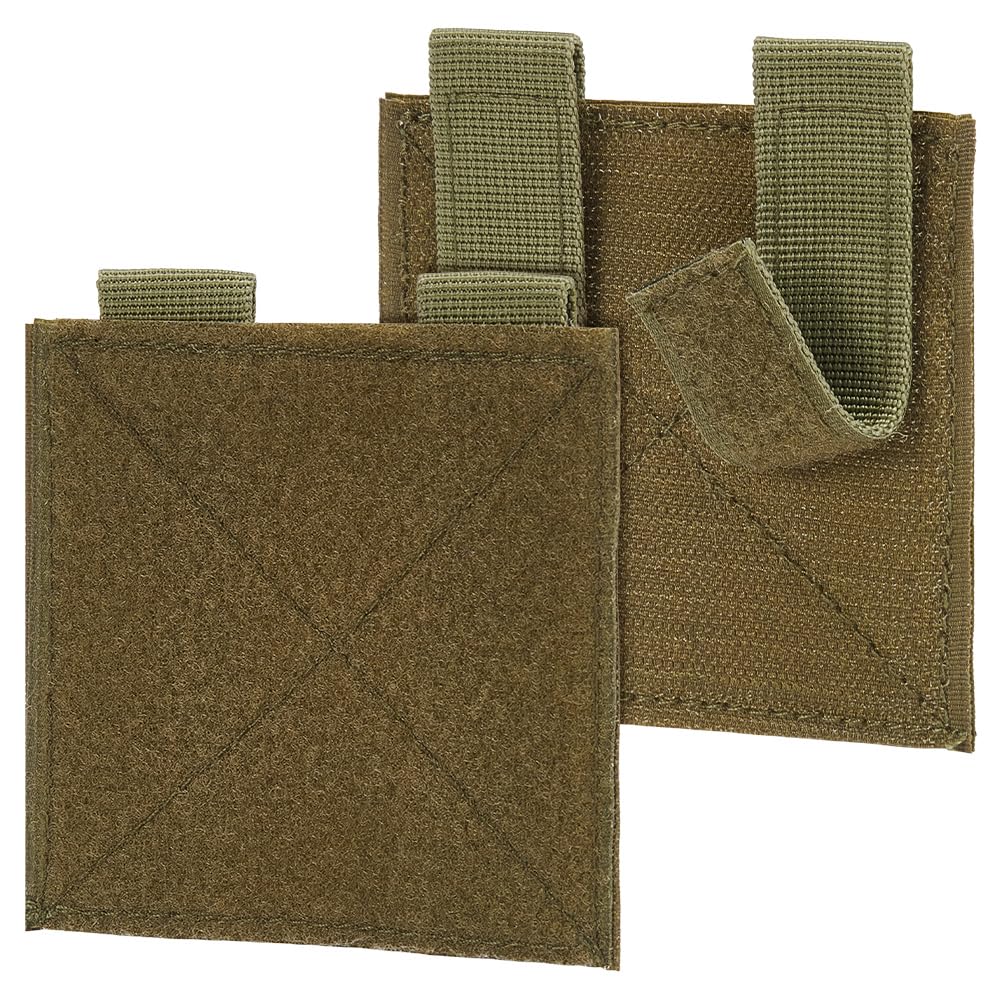 BENECREAT panneau patch tactique MOLLE noir 6 pcs 110mm