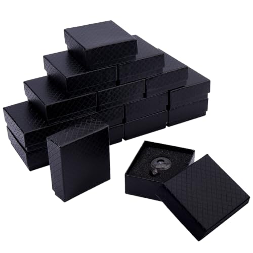 BENECREAT boîte montre gousset carton noir 16 pcs
