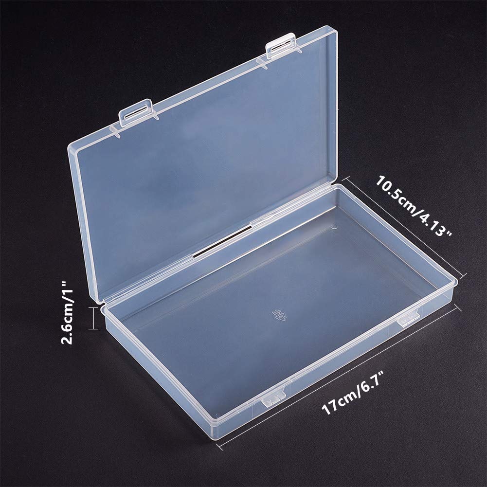 BENECREAT Boîte Rangement Plastique 17x10,5cm Transparente x4