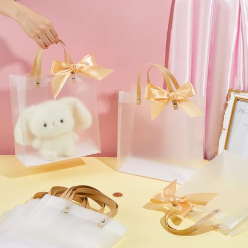 BENECREAT Sacs Cadeau Transparents 20x15x10 cm 12 Pcs