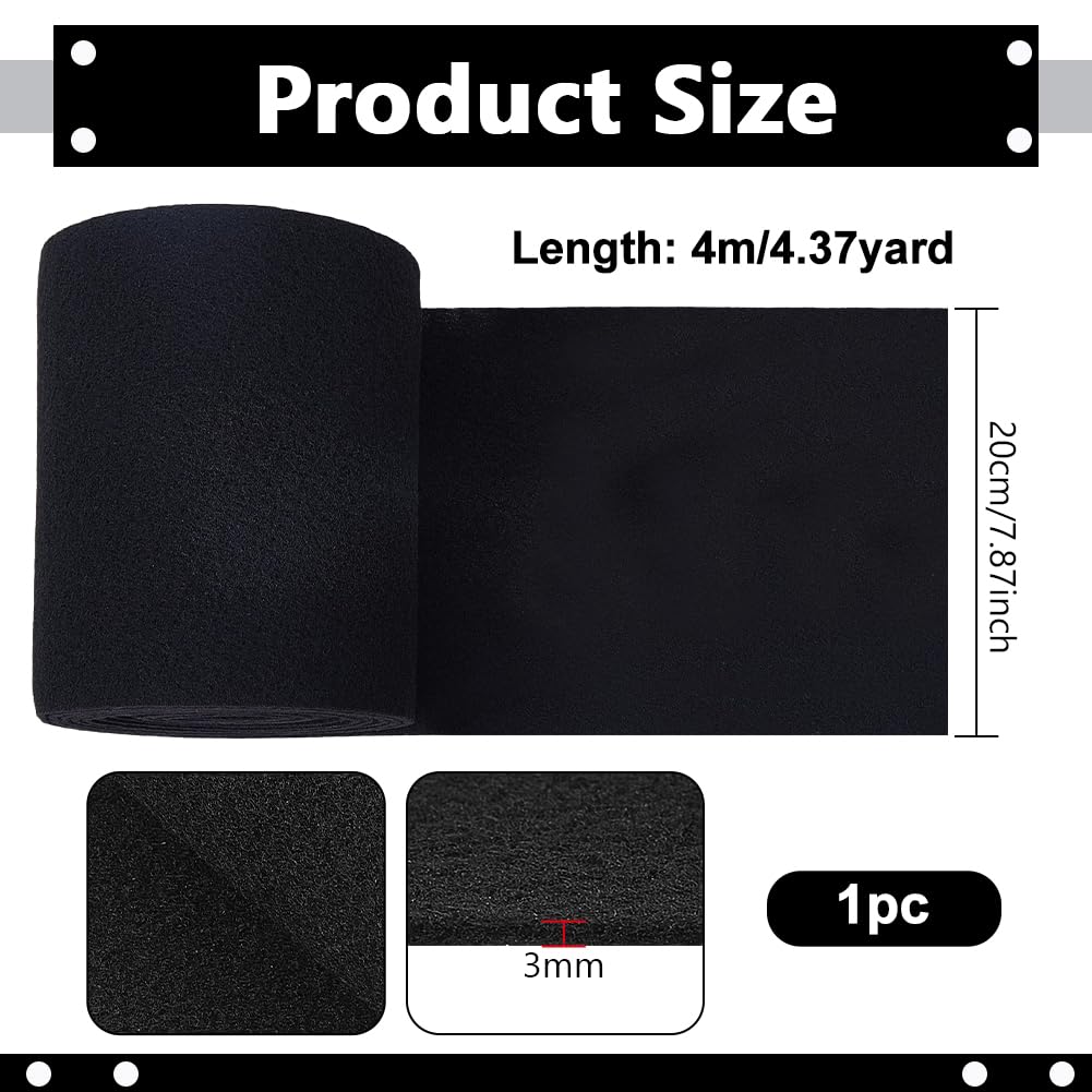 BENECREAT Filtre charbon actif mousse noire 400x20cm 3mm