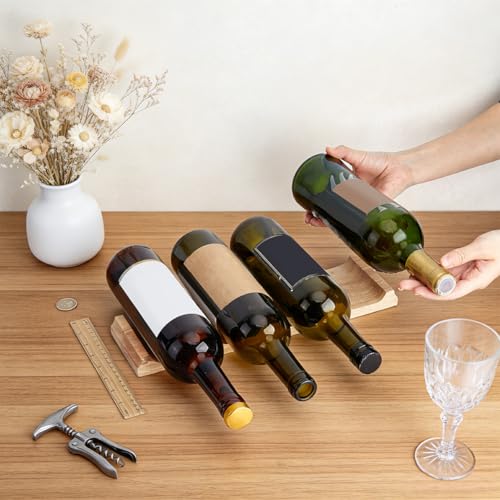 BENECREAT support bouteilles vin bois 4 places 35cm