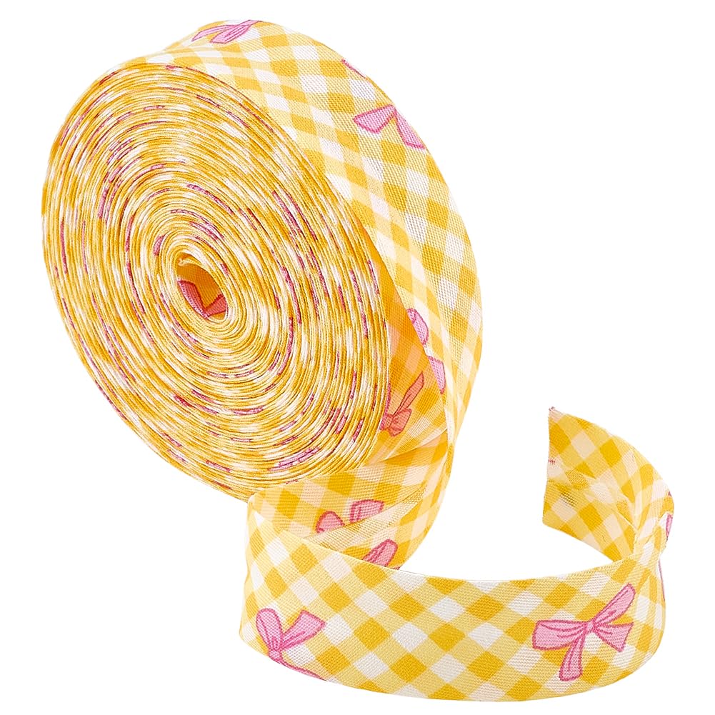 BENECREAT ruban de biais rayures corail clair 10 m 20 mm coton