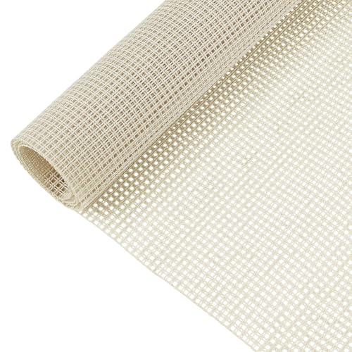 BENECREAT Toile Point de Croix Tissu Broder 100x31,5 cm Blanchâtre