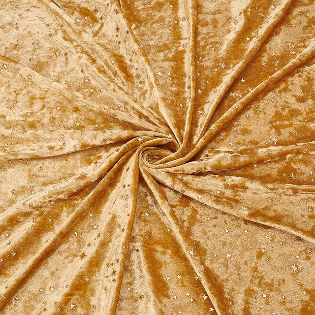BENECREAT Tissu velours etoiles bisque 1x1,6m