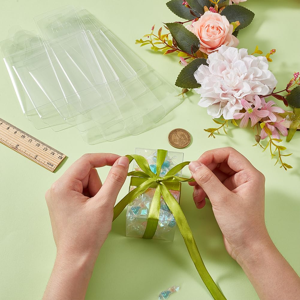 BENECREAT coffret cadeau boîte transparente 5x5x8 cm 20 pcs