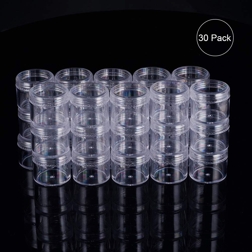 BENECREAT Pots Plastique 20 ml Lot 30 Couvercle à Vis