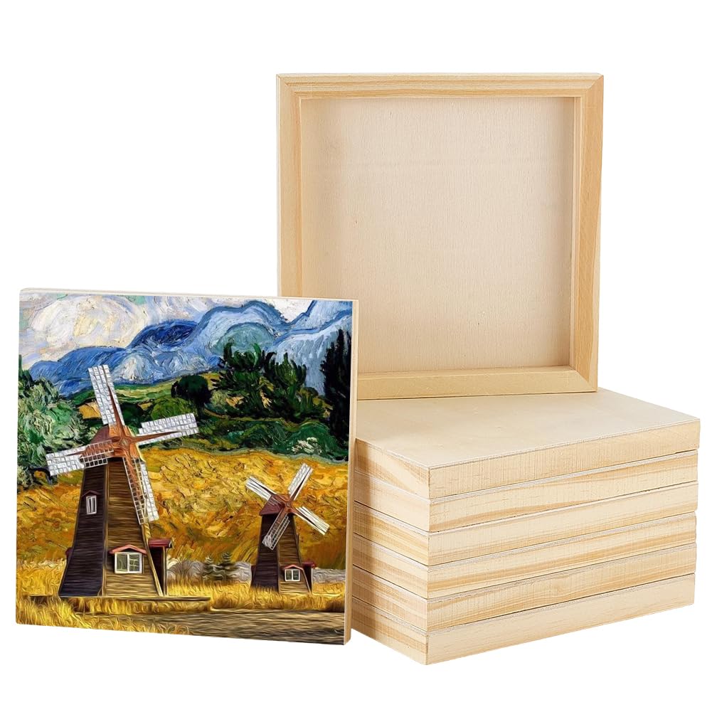 BENECREAT panneau bois 300x300mm lot 8 à peindre brut