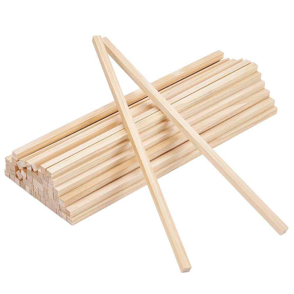BENECREAT 30 tiges bois carrées 300x10mm bricolage