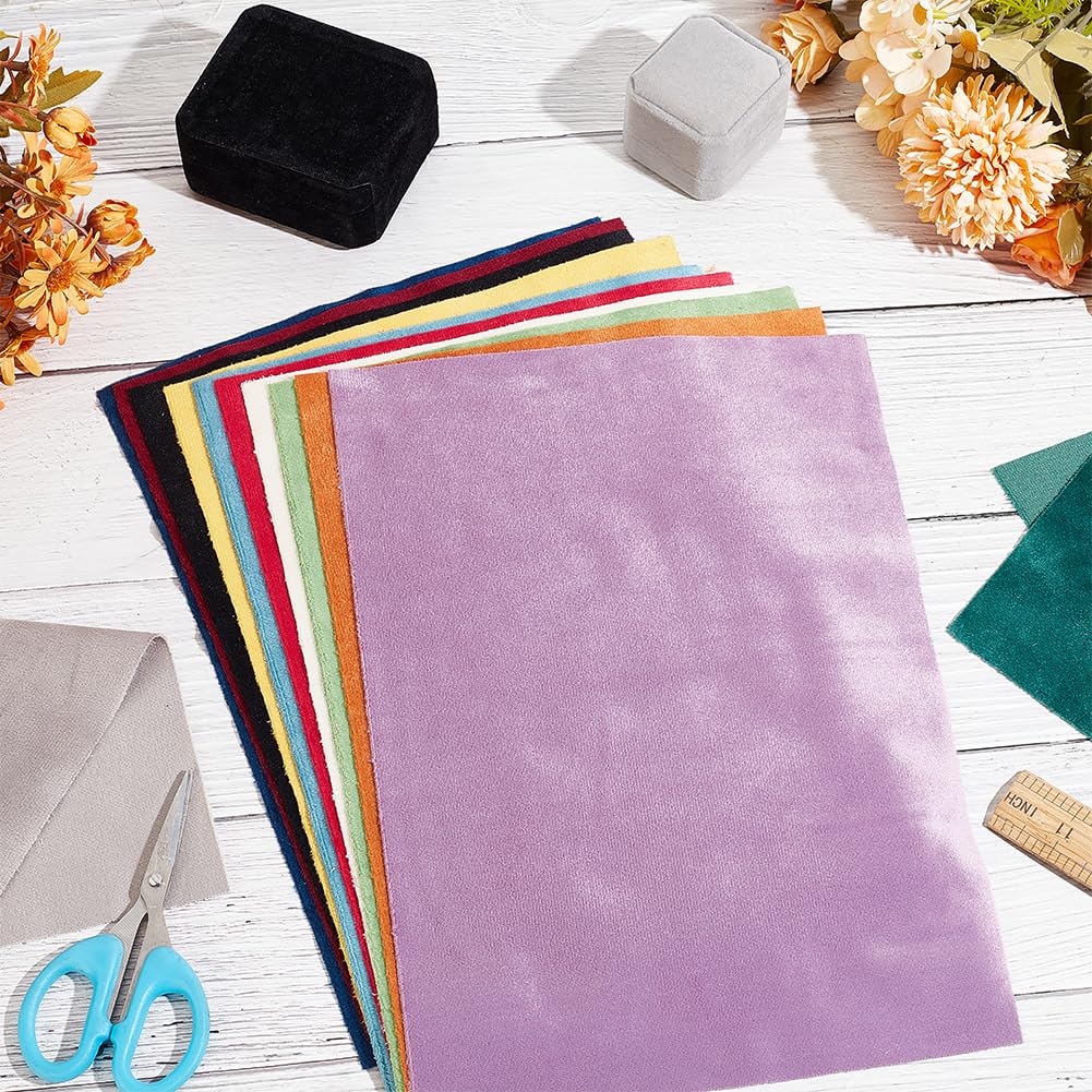 BENECREAT tissu velours double face 29x20 cm 12 feuilles