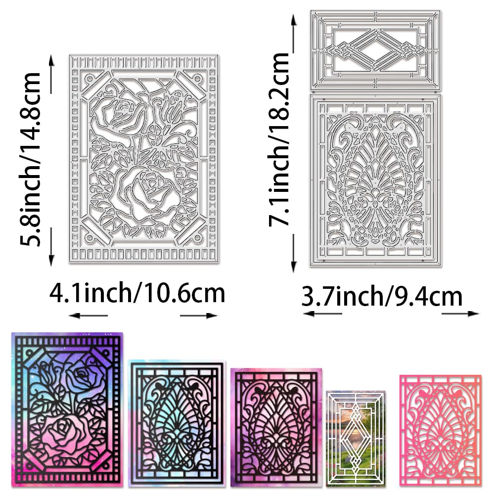BENECREAT Cadre Fenêtre matrice de découpe vintage rose