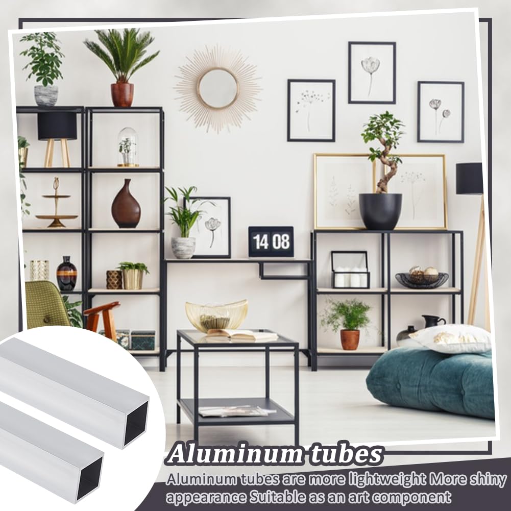 BENECREAT Tube Carré Alu 6061 30x3,8cm 2 pcs