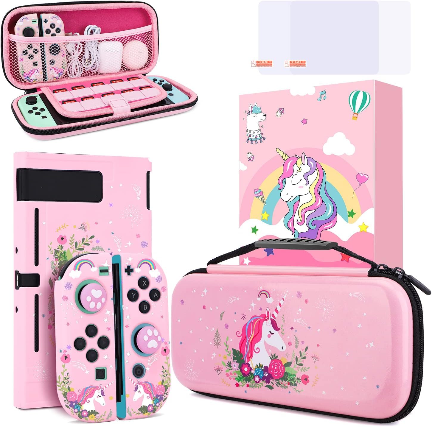 JYPS Licorne Violette Housse Switch Rigide + Coque