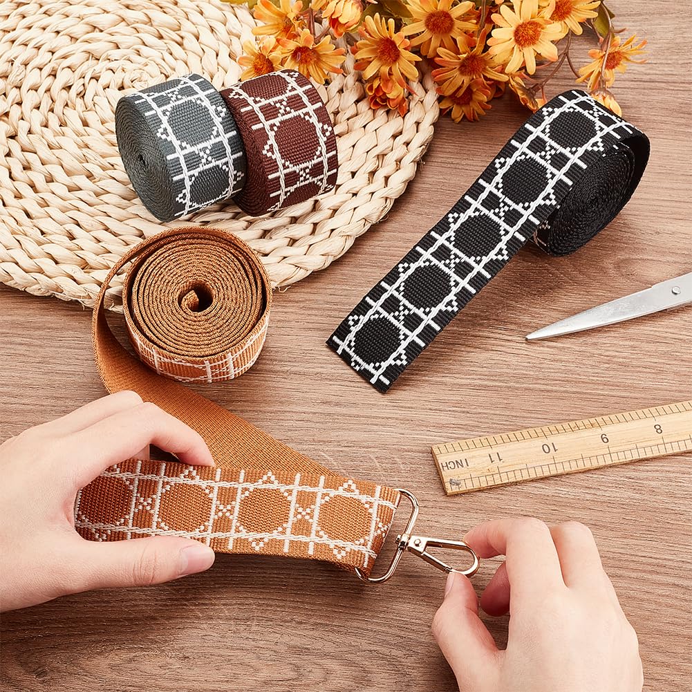 BENECREAT ruban jacquard losange 38mm 4 rouleaux couture