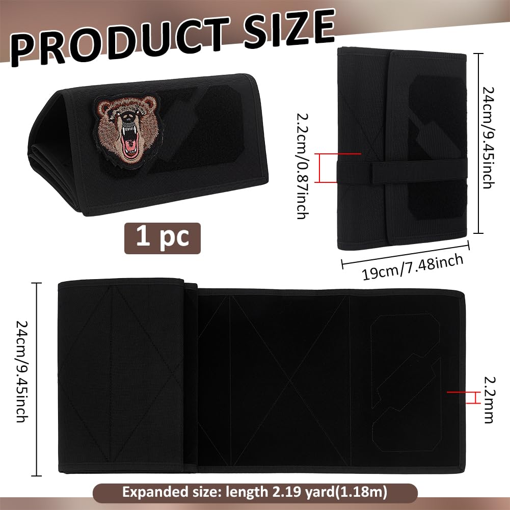 BENECREAT Panneau Tactique Pliable porte-patchs noir velcro
