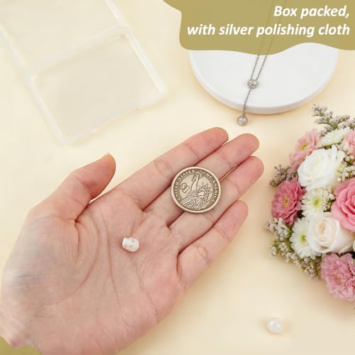 BENECREAT perles crâne nacre 8,5mm lot 2 blanches