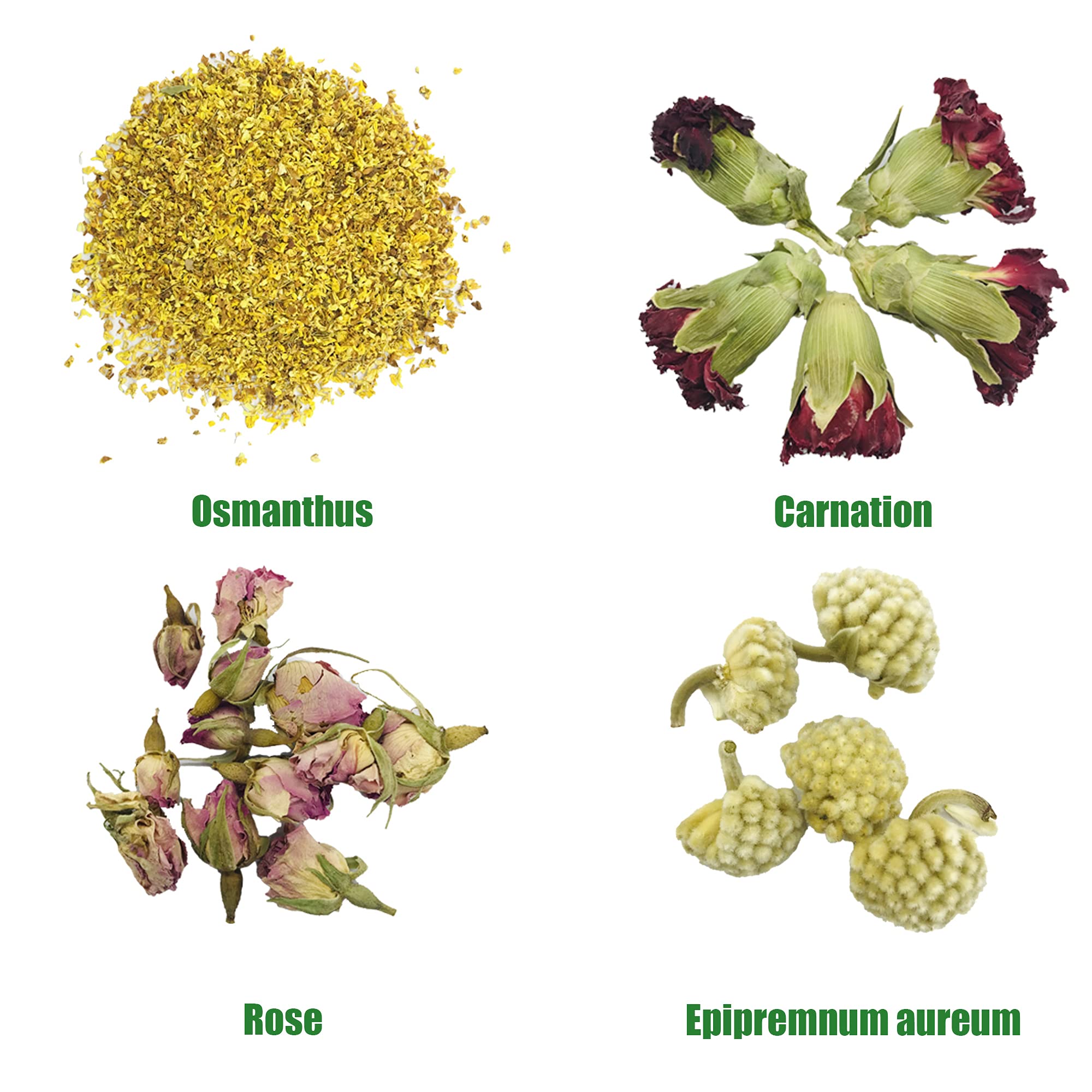 Cayway fleurs séchées naturelles 16 sachets bougie savon