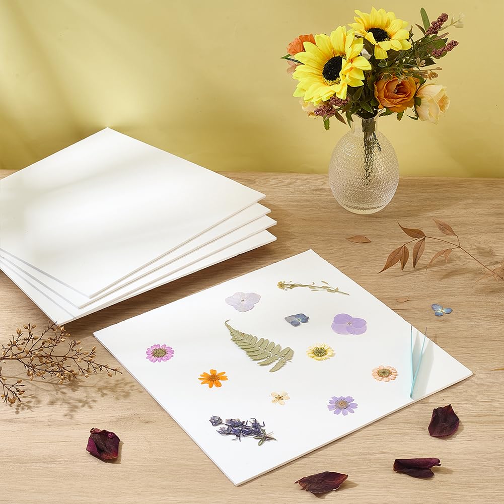 BENECREAT Papier Buvard Pressage Fleurs 5pcs 266x266mm