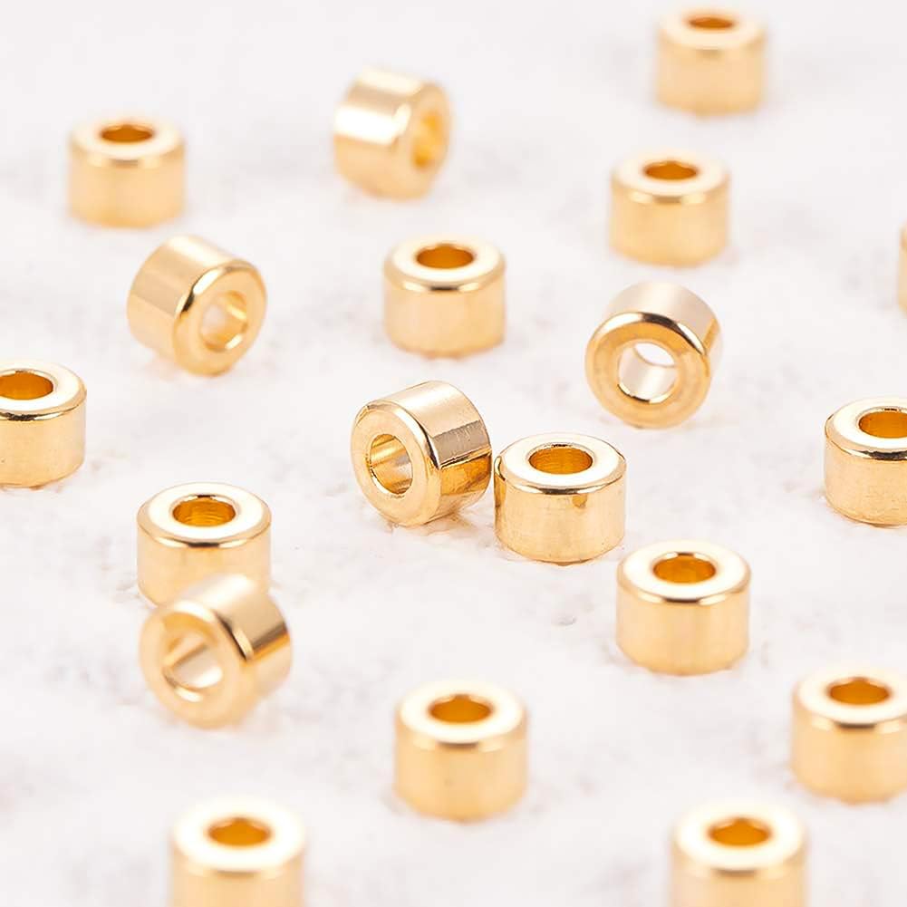 BENECREAT Perles espacement colonne 6mm plaqué or 60 pcs