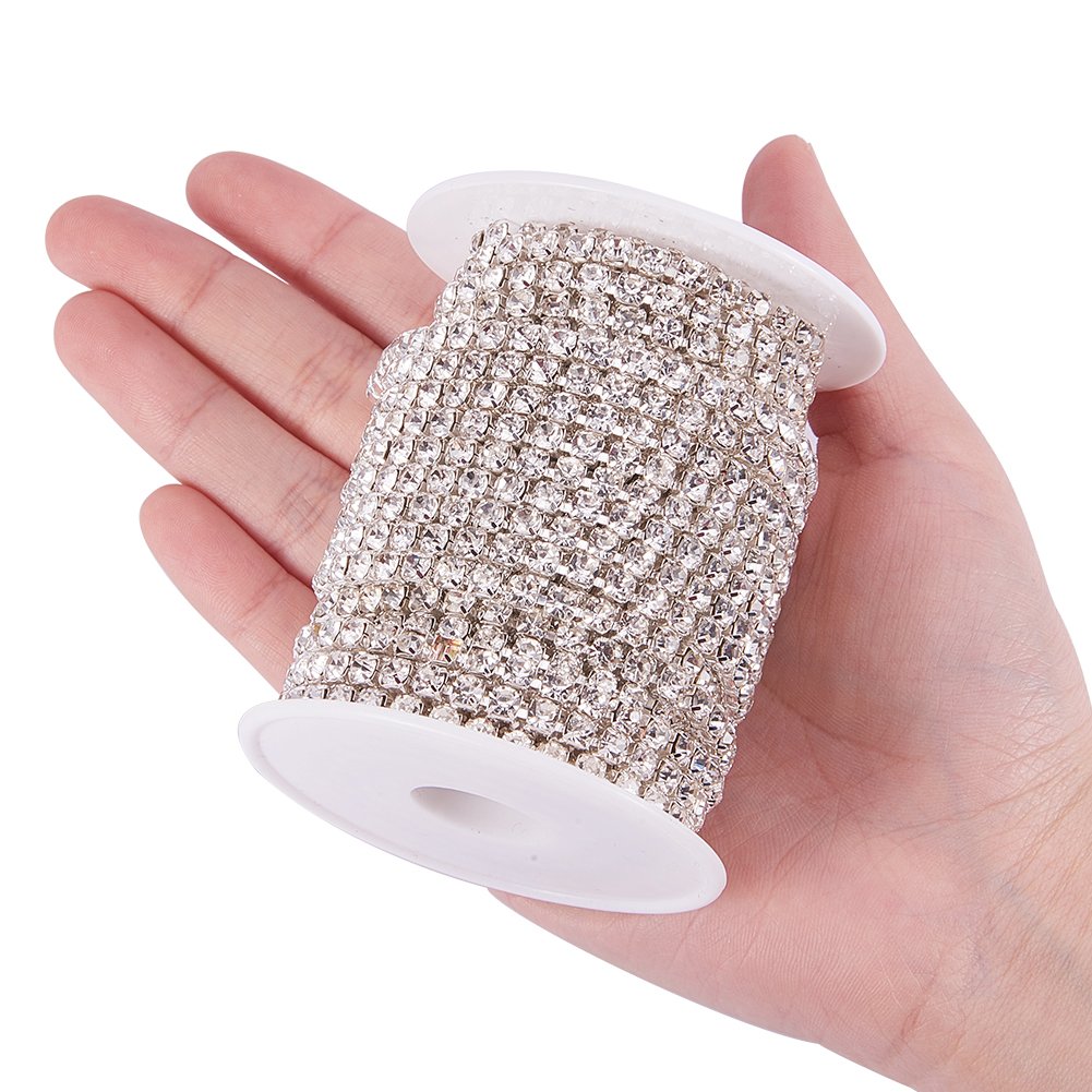 BENECREAT chaîne strass cristal 4mm 9,14m couture