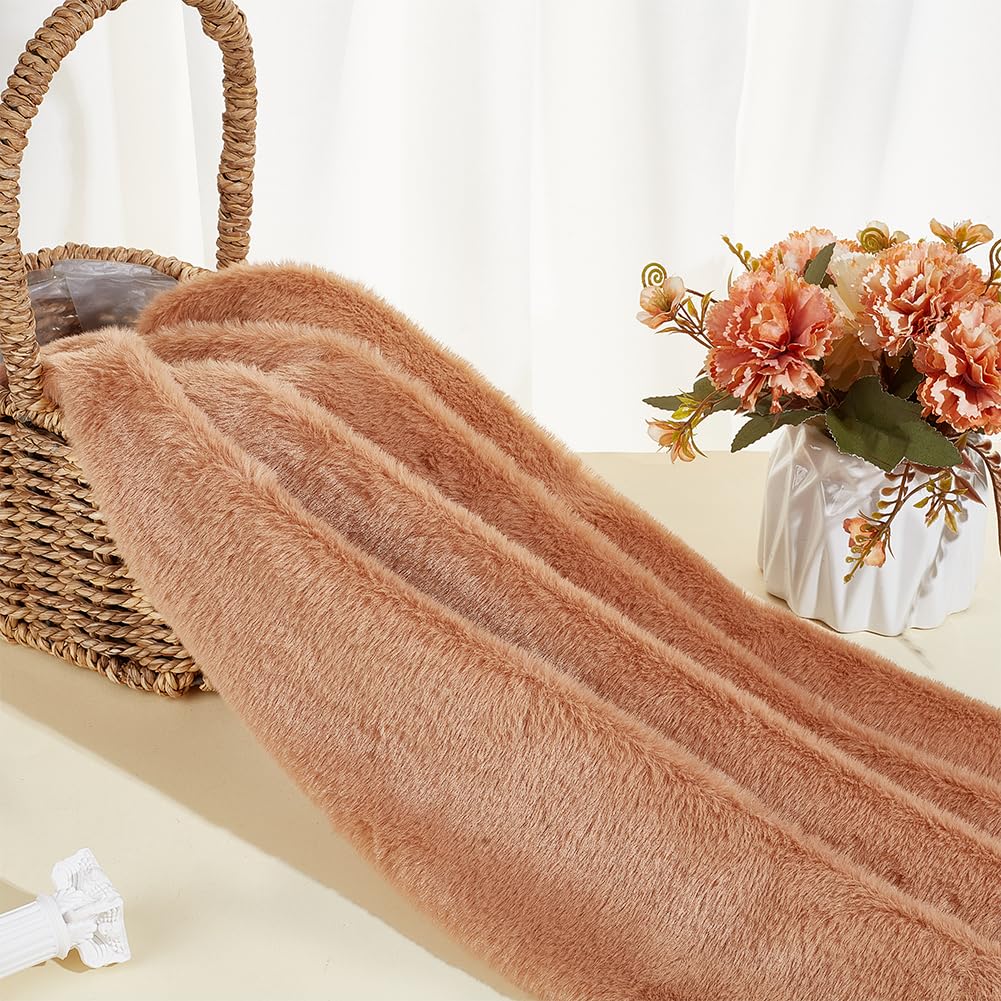 BENECREAT tissu fausse fourrure pérou 1,66m beige