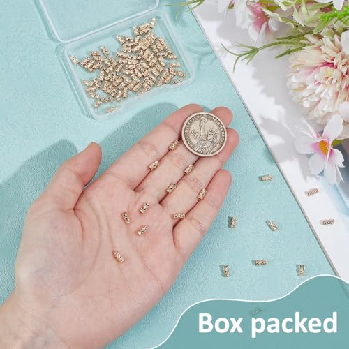 BENECREAT perles à sertir torsadées laiton x50 doré