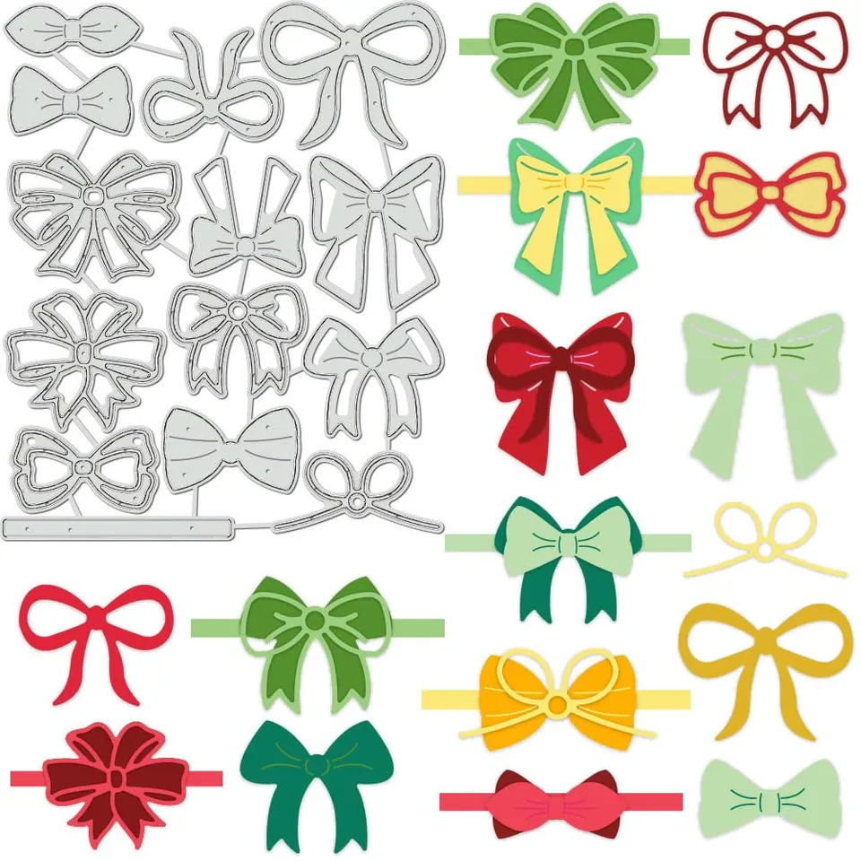 BENECREAT Dies Nœud Papillon 13 Pcs Scrapbooking