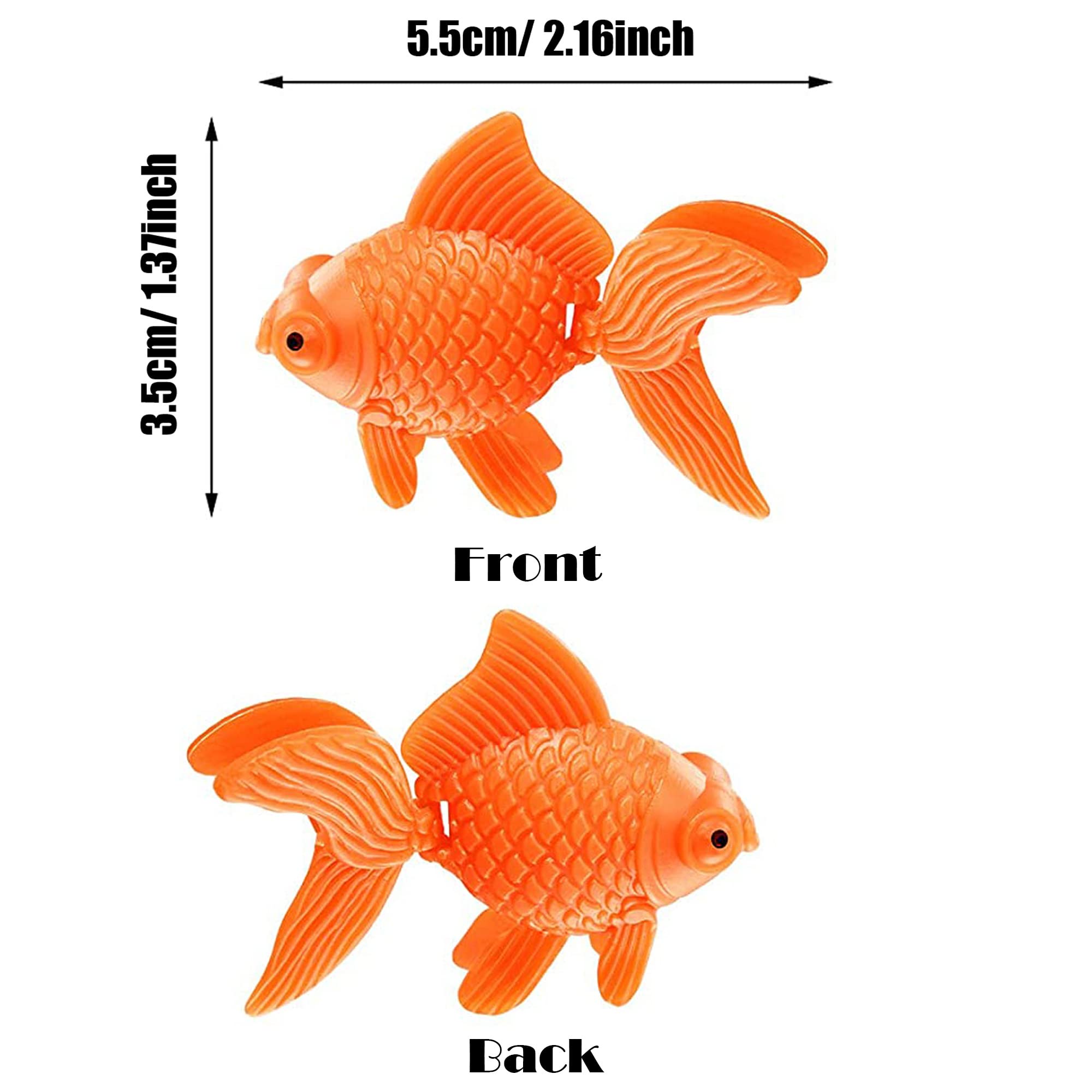 Cayway faux poissons aquarium orange 32 pièces flottants