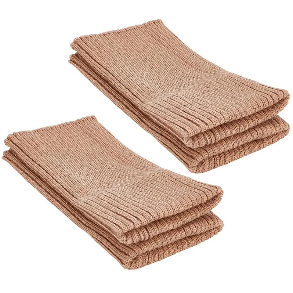 BENECREAT tissu côtes poignets tan 4 pièces polyester