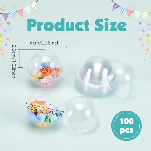 BENECREAT Dômes Plastique Transparent Shaker 60mm Lot 100