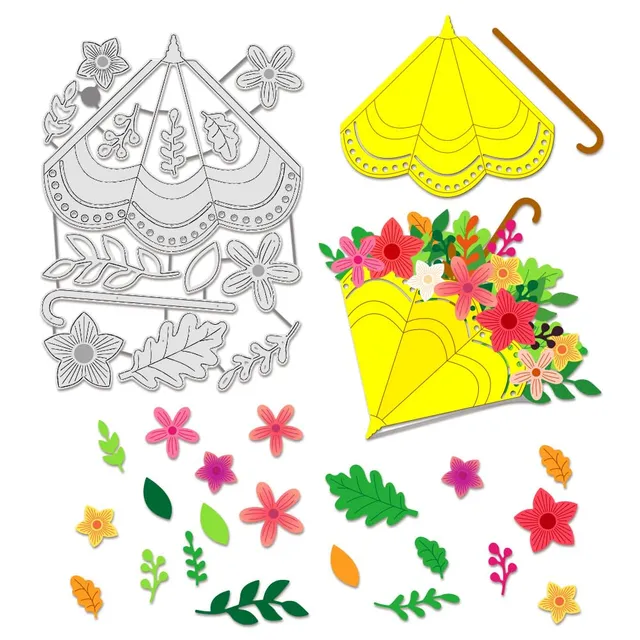 BENECREAT Parapluie matrice de découpe fleurs acier