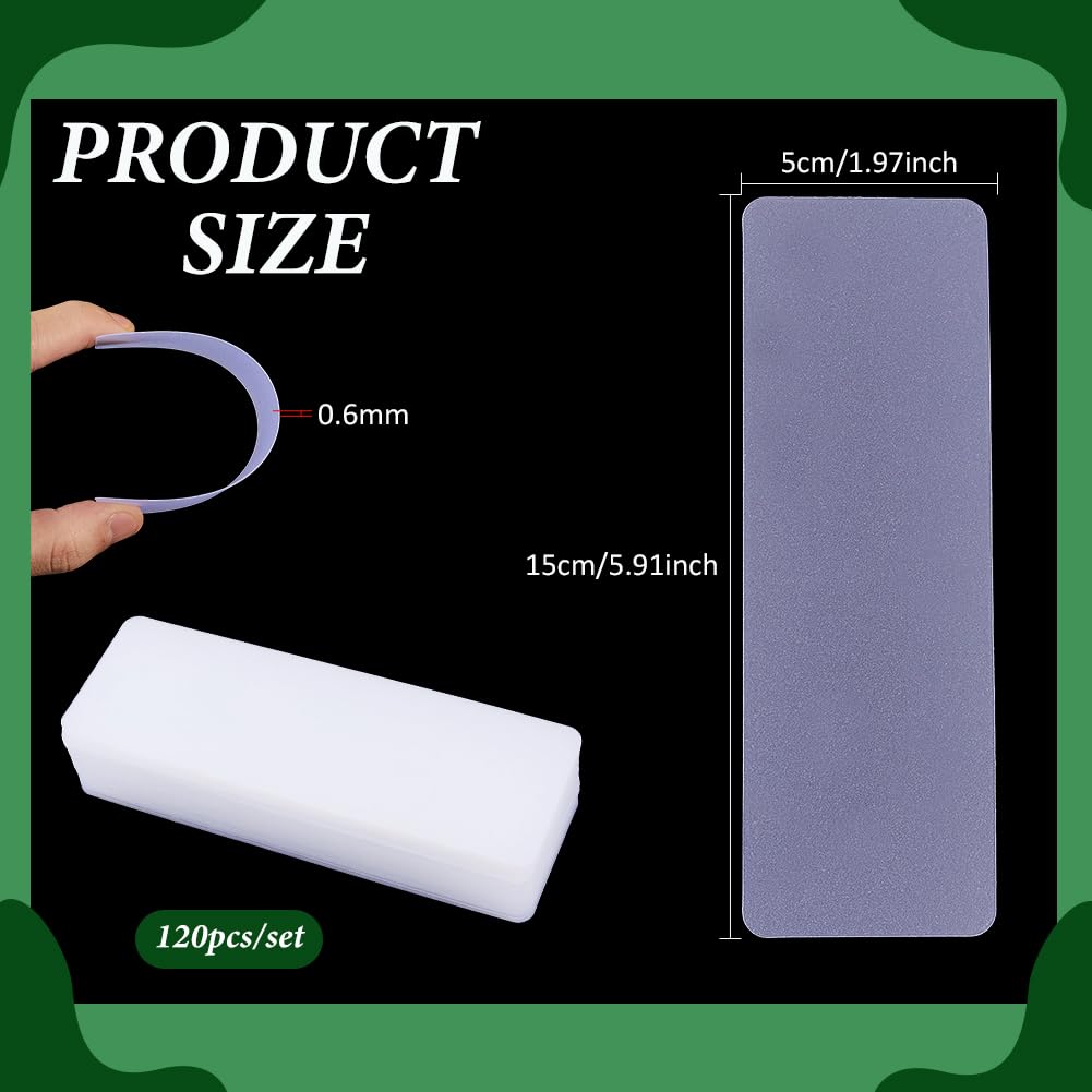 BENECREAT carte washi plastique transparente 120 pcs 15 cm