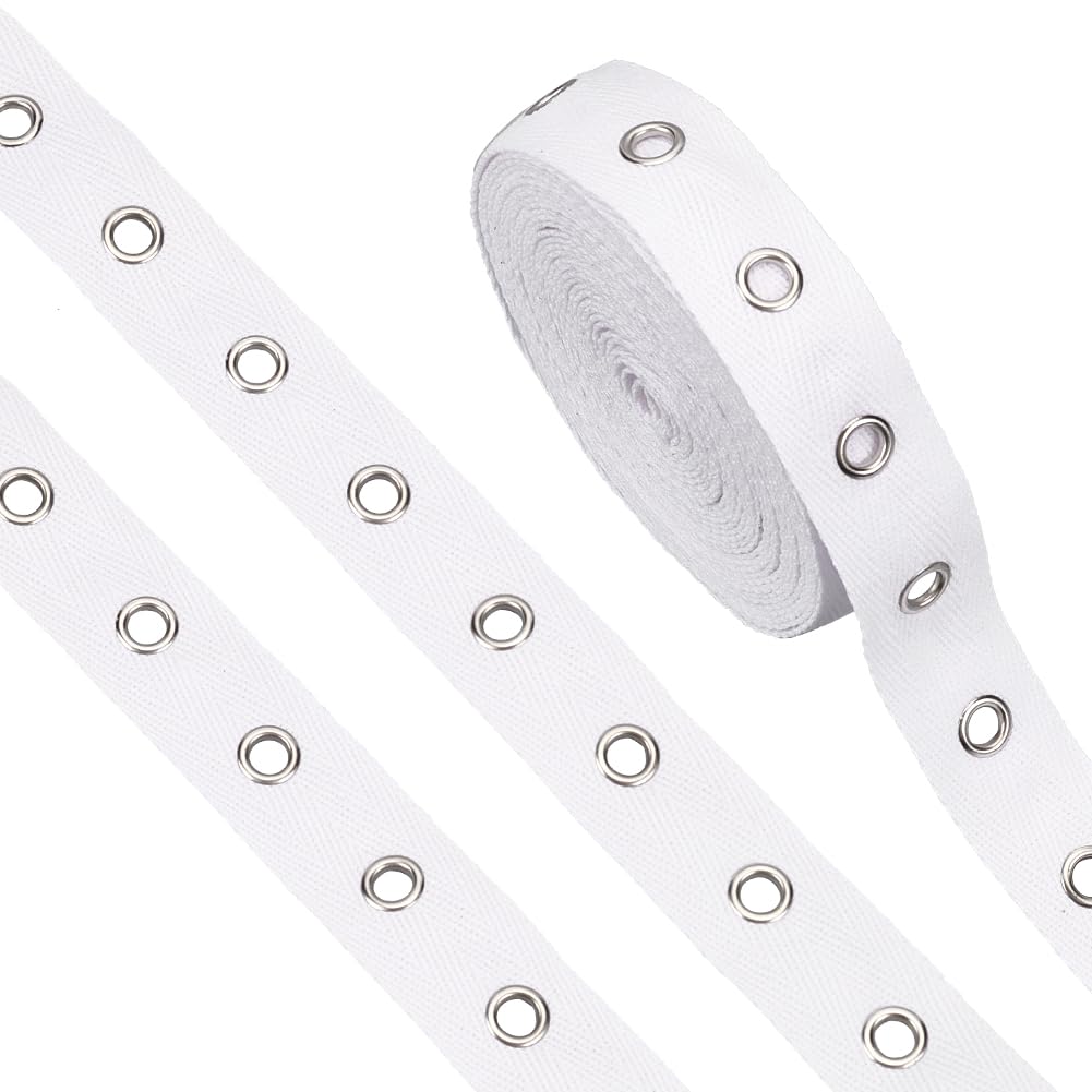 BENECREAT ruban œillets noir coton 25 mm 5,7 m