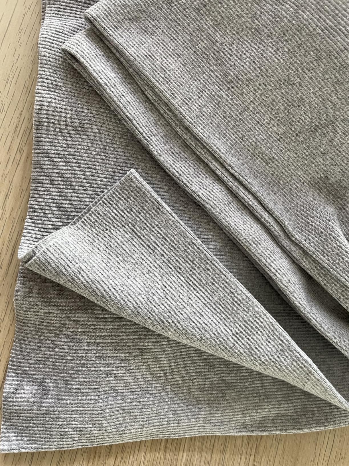 BENECREAT Tissu Jersey Côtelé Vieille Dentelle 100x70cm Coton