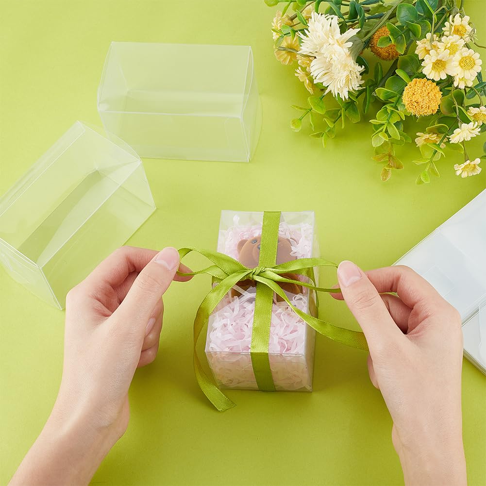 BENECREAT Boîtes cadeau transparentes PVC 6x6x10 cm lot de 72