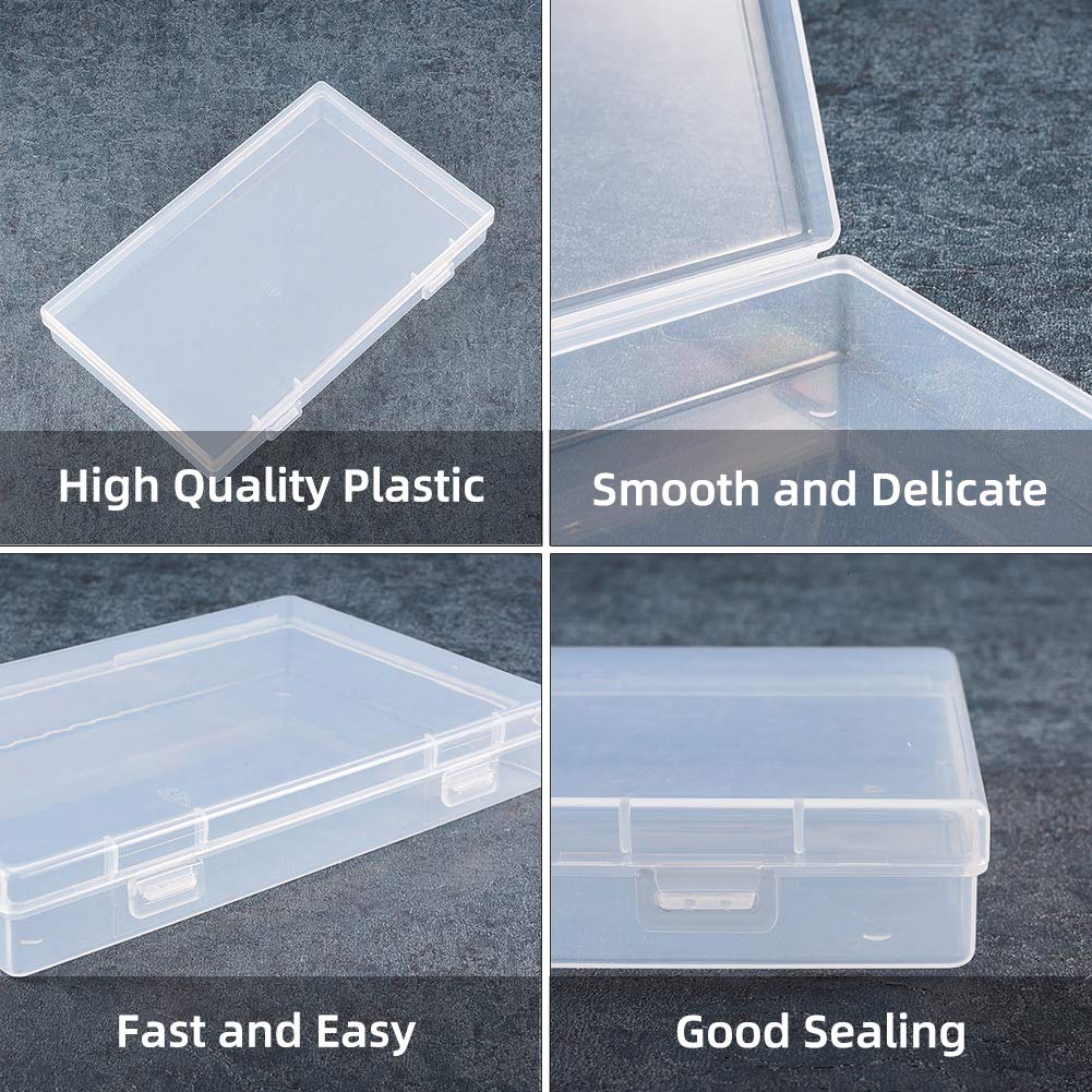 BENECREAT Boîte Rangement Plastique 17x10,5cm Transparente x4