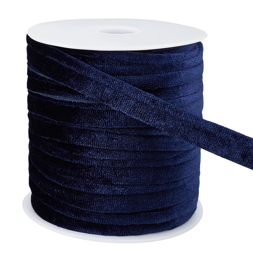 BENECREAT biais passepoil velours noir 12mm 16,4m