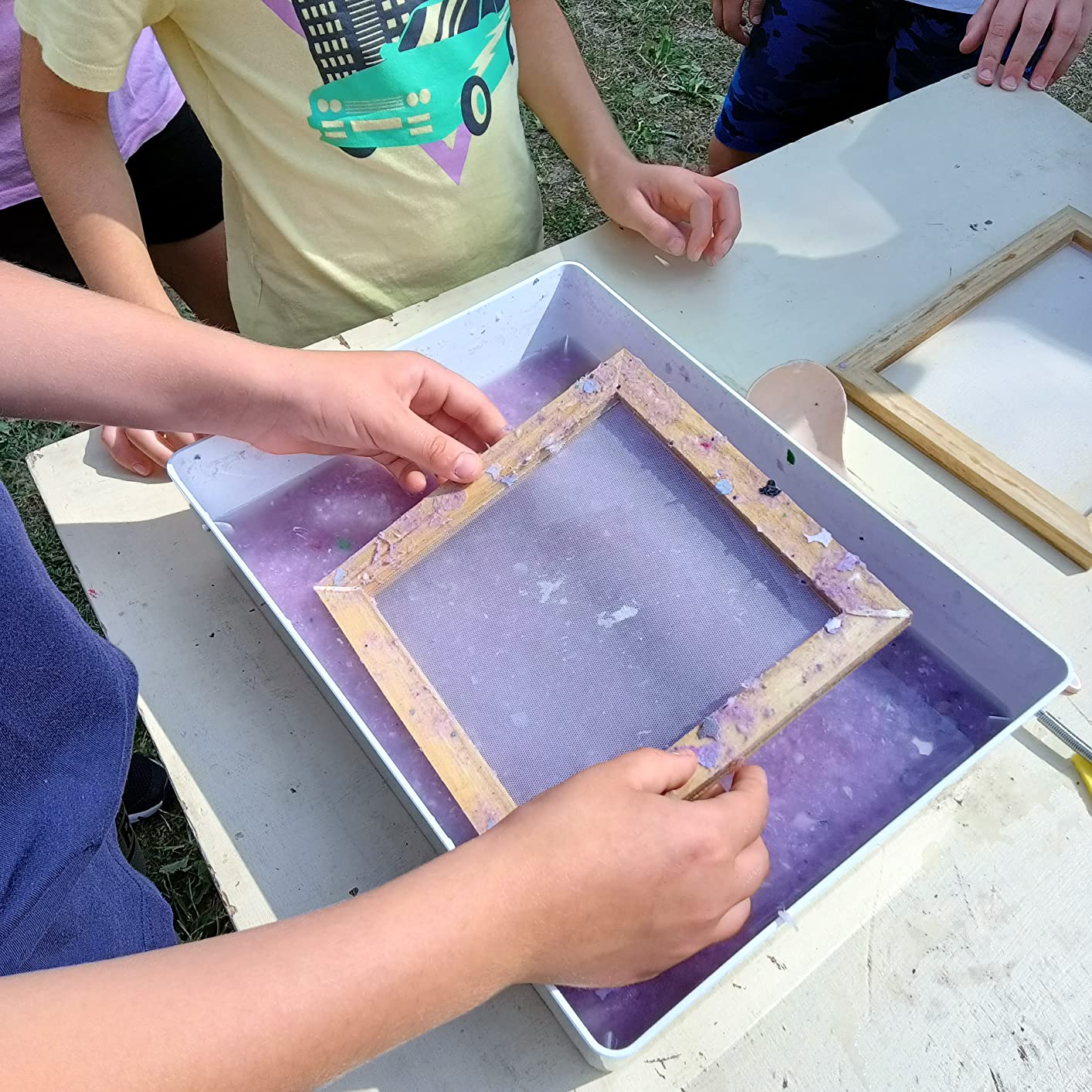 Cayway kit fabrication papier 9 pièces 3 cadres bois fleurs séchées
