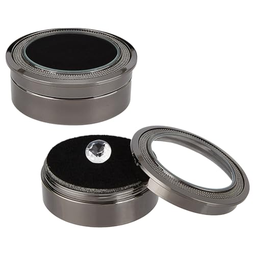 BENECREAT Gunmetal coffret cadeau bijoux verre lot de 2