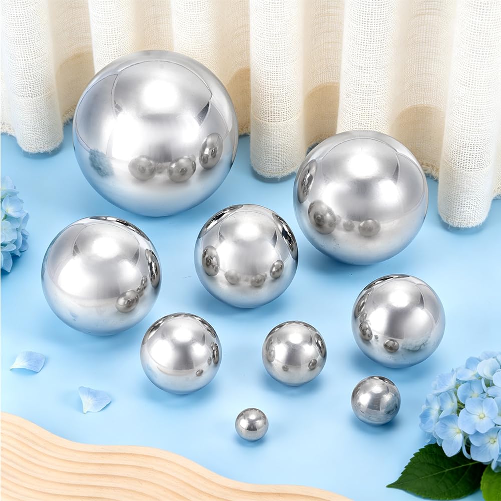 BENECREAT boule inox miroir 2,5-15 cm 9 pcs jardin