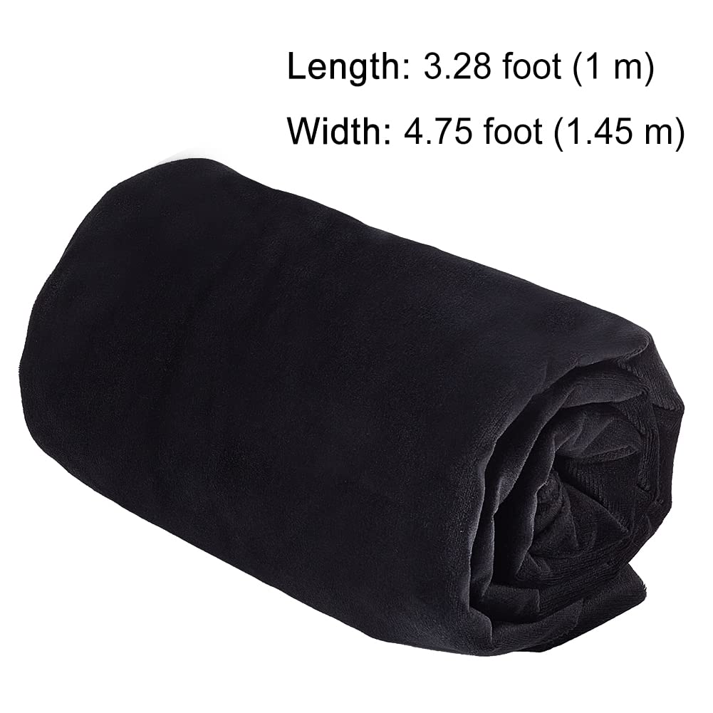 BENECREAT Tissu Velours Noir 145x100 cm Couture