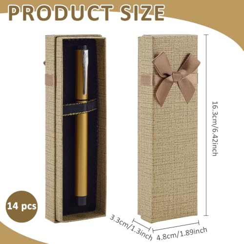 BENECREAT Boîte Stylo Carton Brun Sable 14 pcs