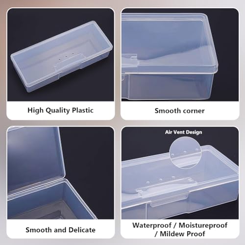 BENECREAT Boîtes rangement transparentes 19,2cm 10 pcs