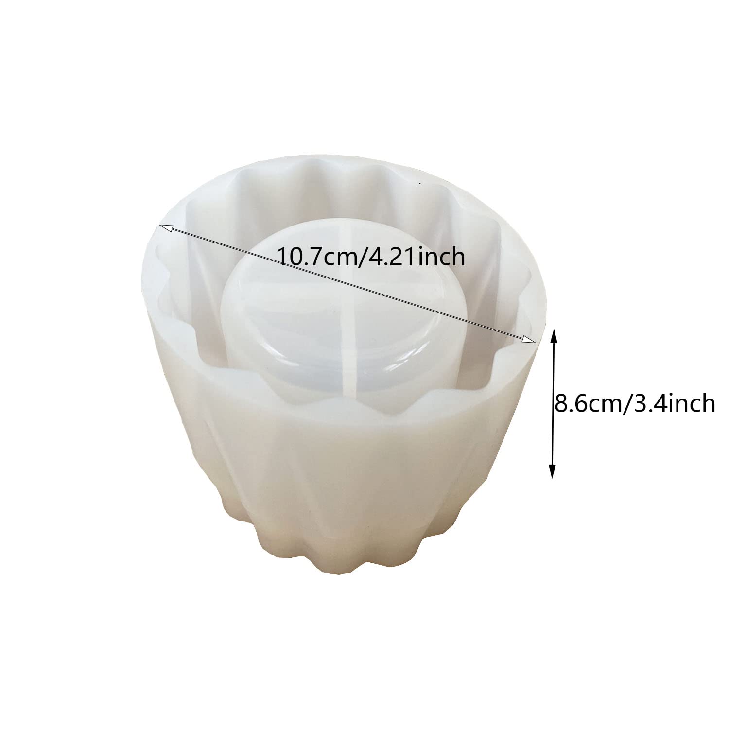 Cayway Moule Silicone Vase Diamant + 24 Paillettes