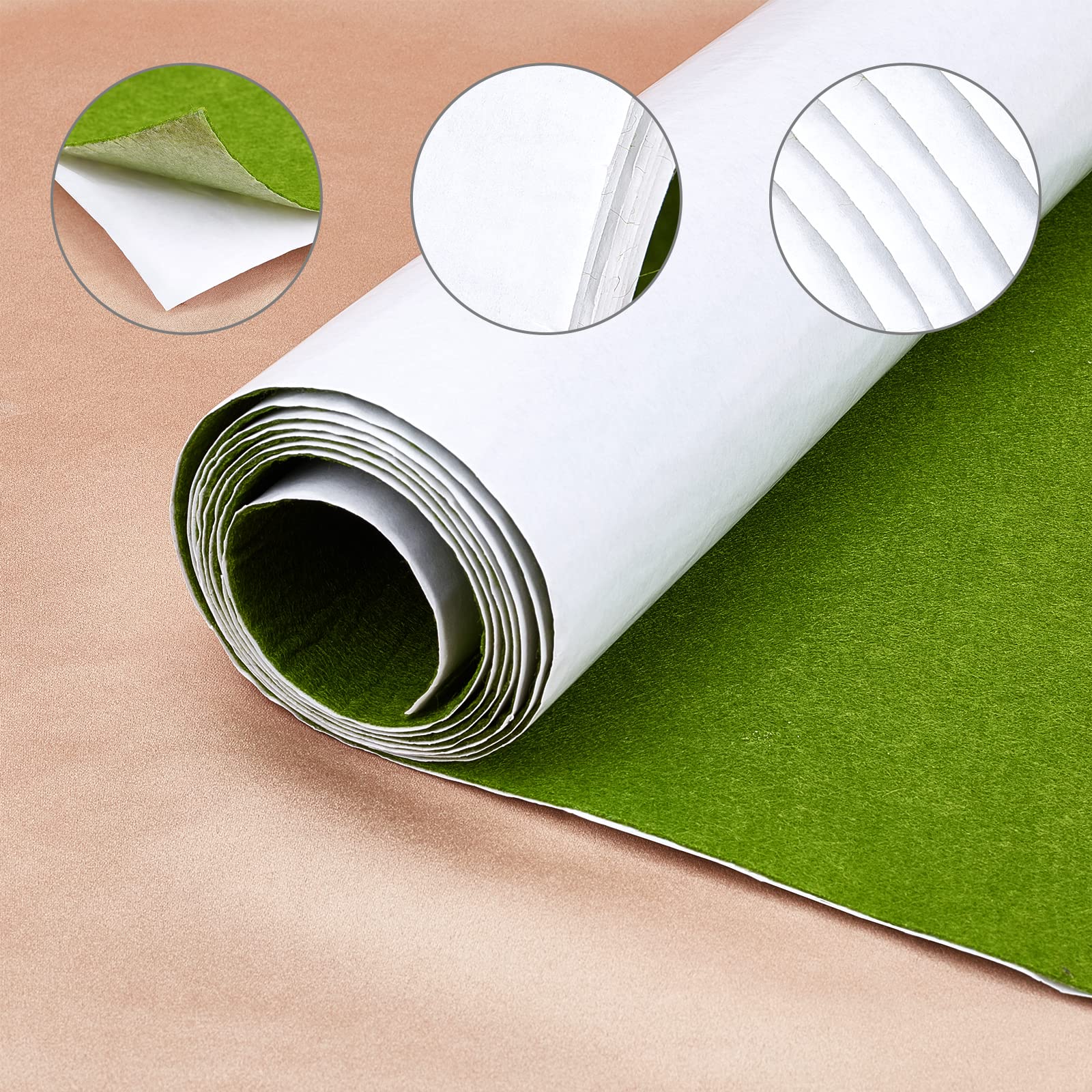 BENECREAT Feutrine Adhésive Vert Clair 2 m x 40 cm 1 mm
