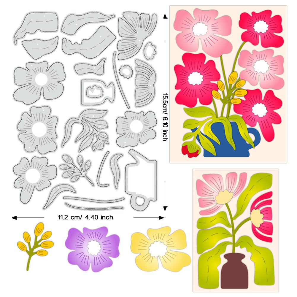 BENECREAT bouquet abstrait dies scrapbooking fleurs